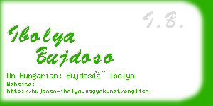 ibolya bujdoso business card